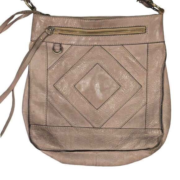 LUCKY BRAND Diamond Patchwork BoHo Leather Crossbody - Picture 2 of 7